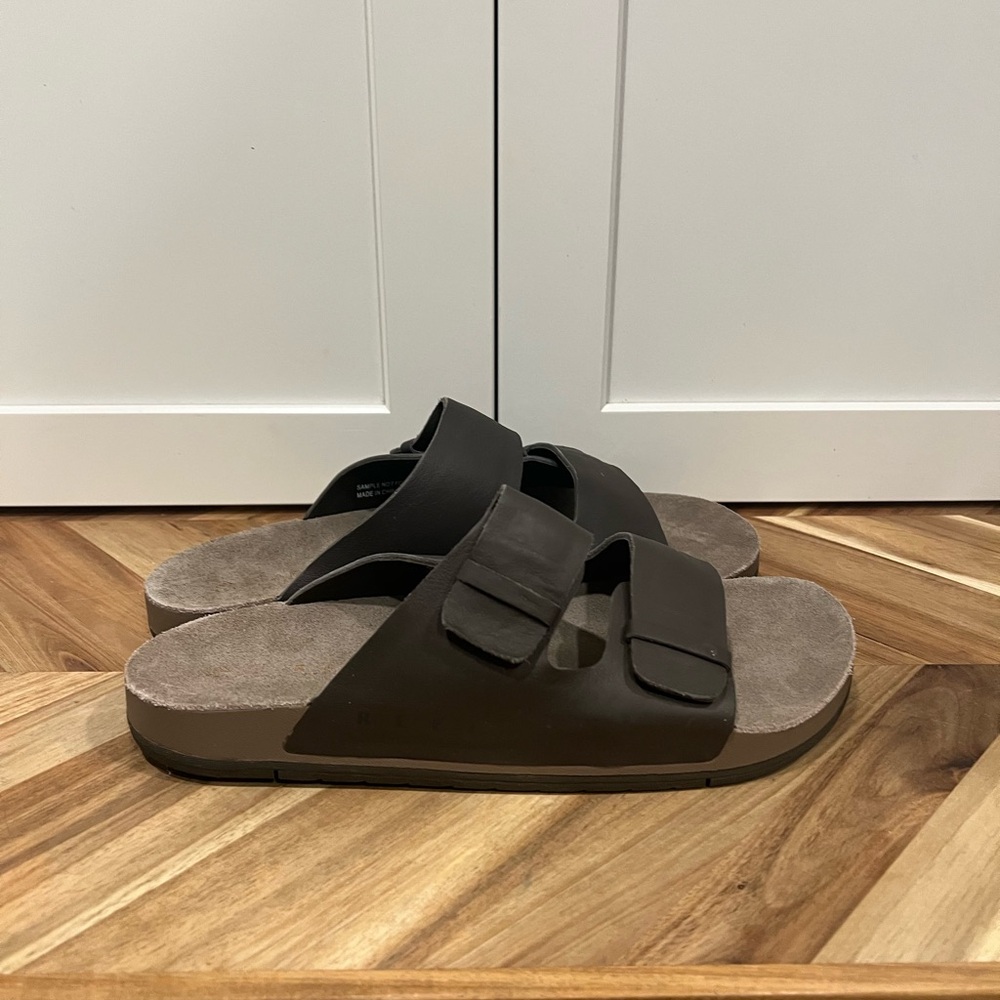 NEW* Reef Ojai Two Bar brown leather sandals size 9 - Picture 3 of 9
